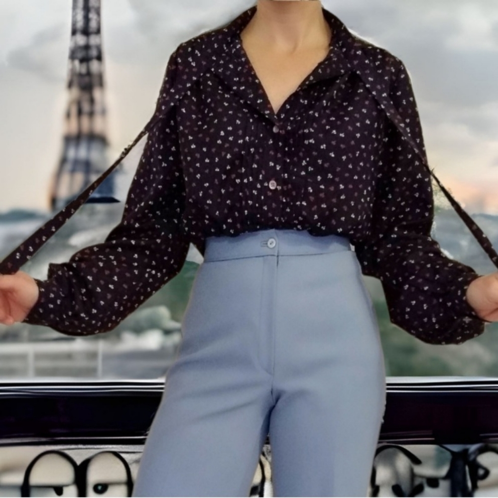 Vtg Evan Picone Blouse - Picture 4 of 13